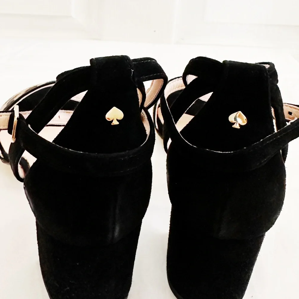 Kate Spade suede block heel sandals - Picture 4 of 6